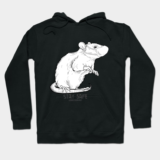 Stay Safe Rat Hoodie by GnauArt